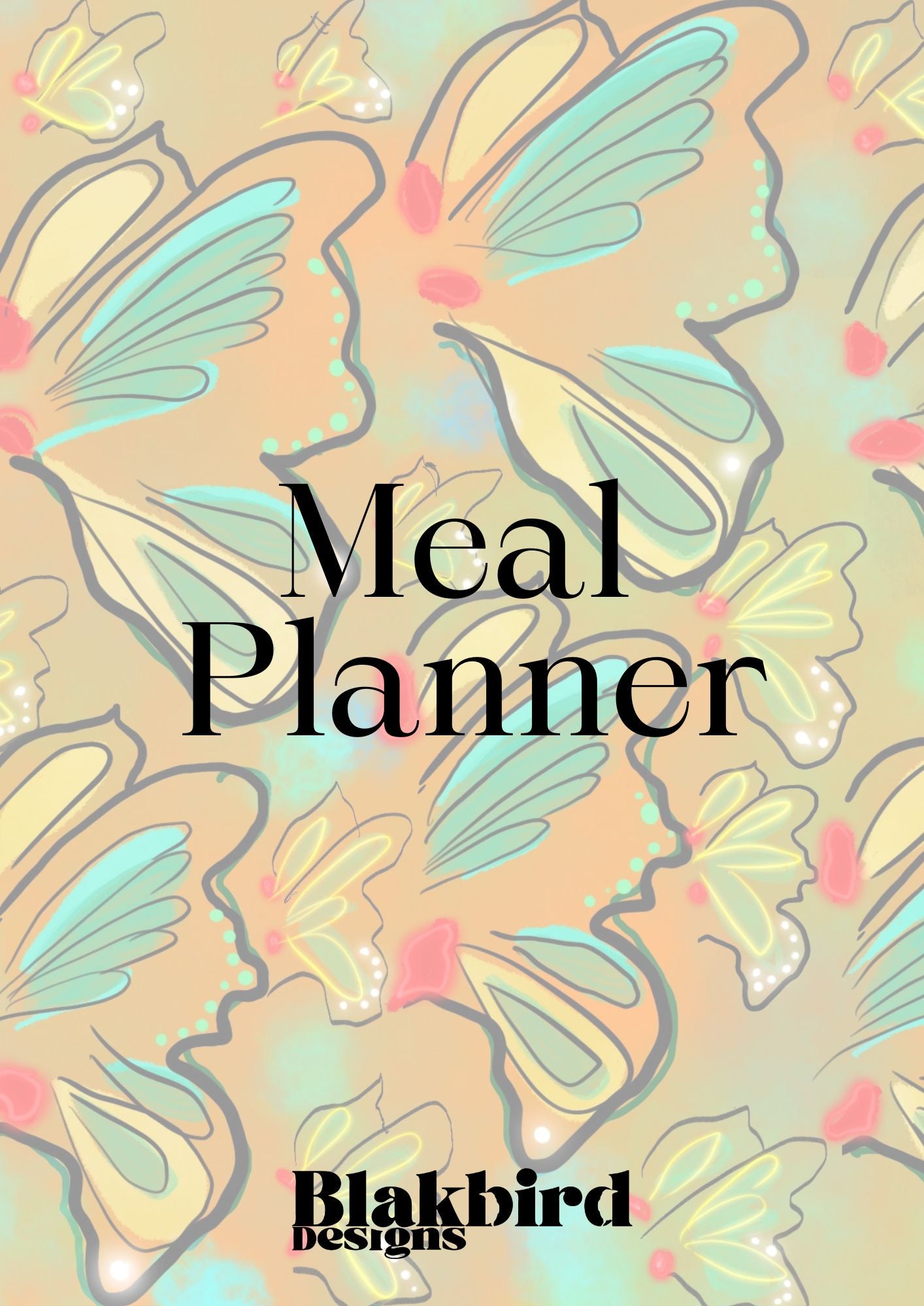 Digital Download - Butterflies - Meal planner