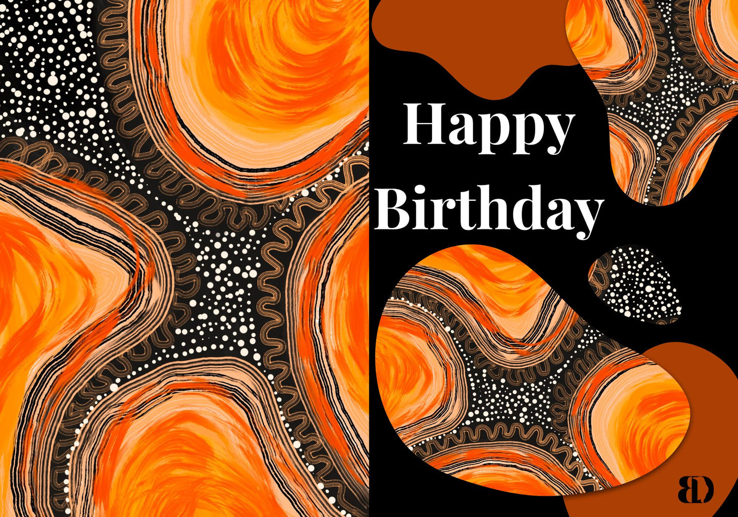 Digital Download - Homelands - Happy Birthday Folded Card