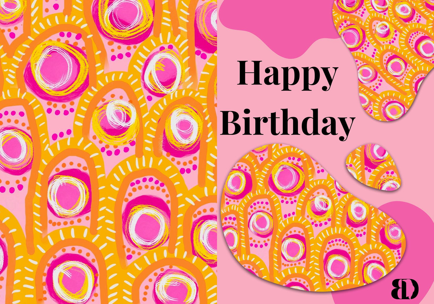 Digital Download - Joyful - Happy Birthday Folded Card