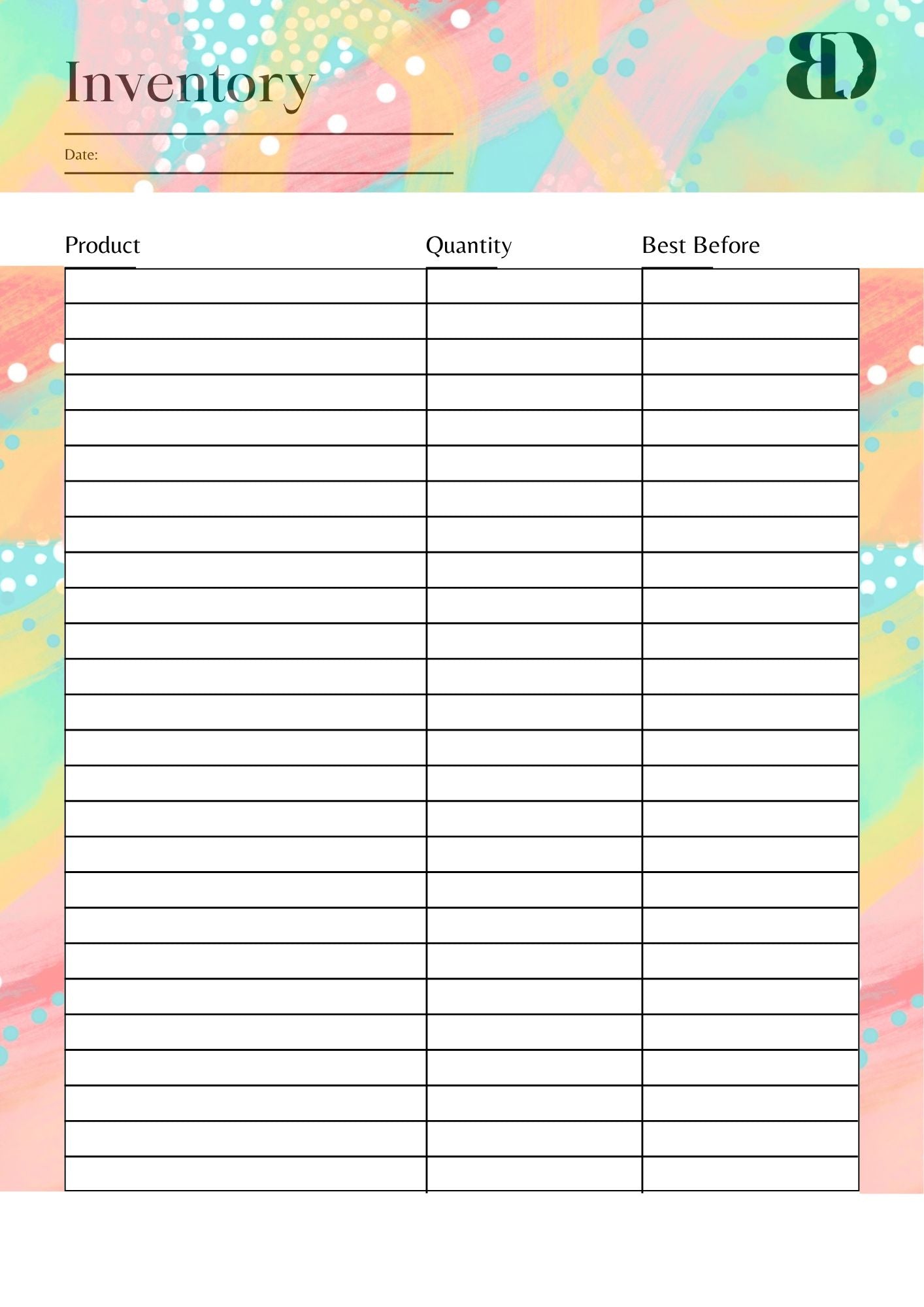 Digital Download - Summer Fun - Meal planner