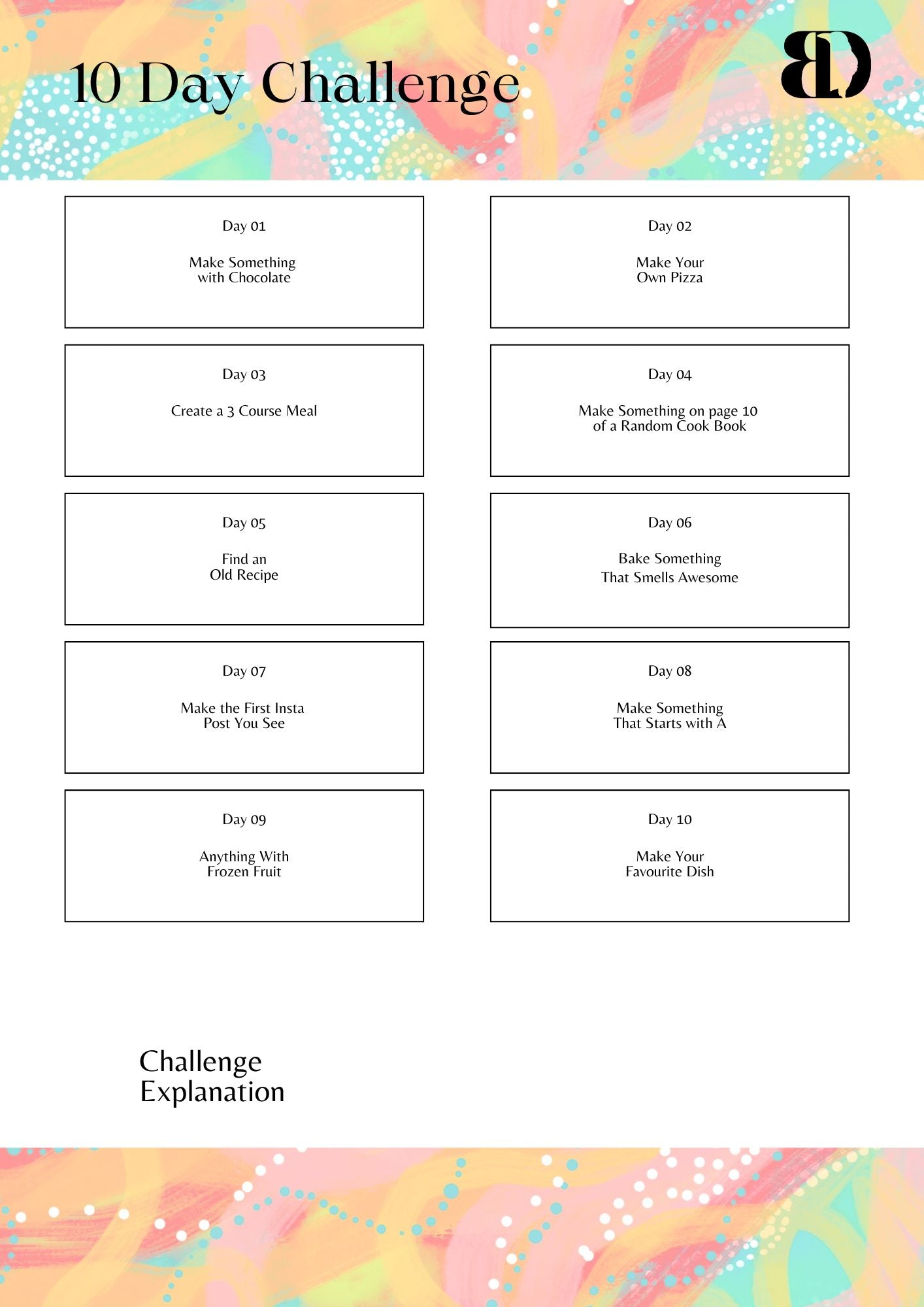 Digital Download - Summer Fun - Meal planner