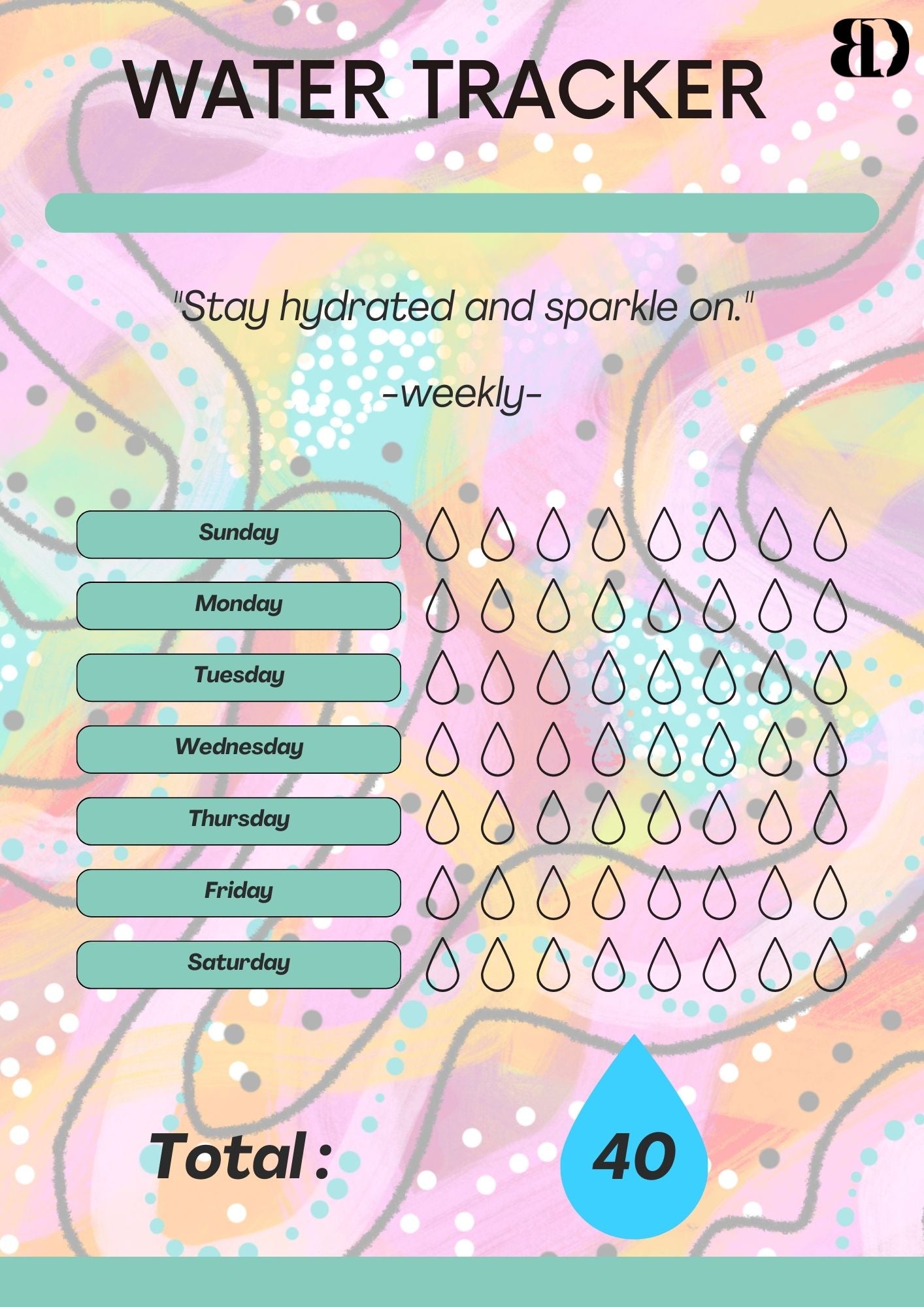 Digital Download - Water Tracker