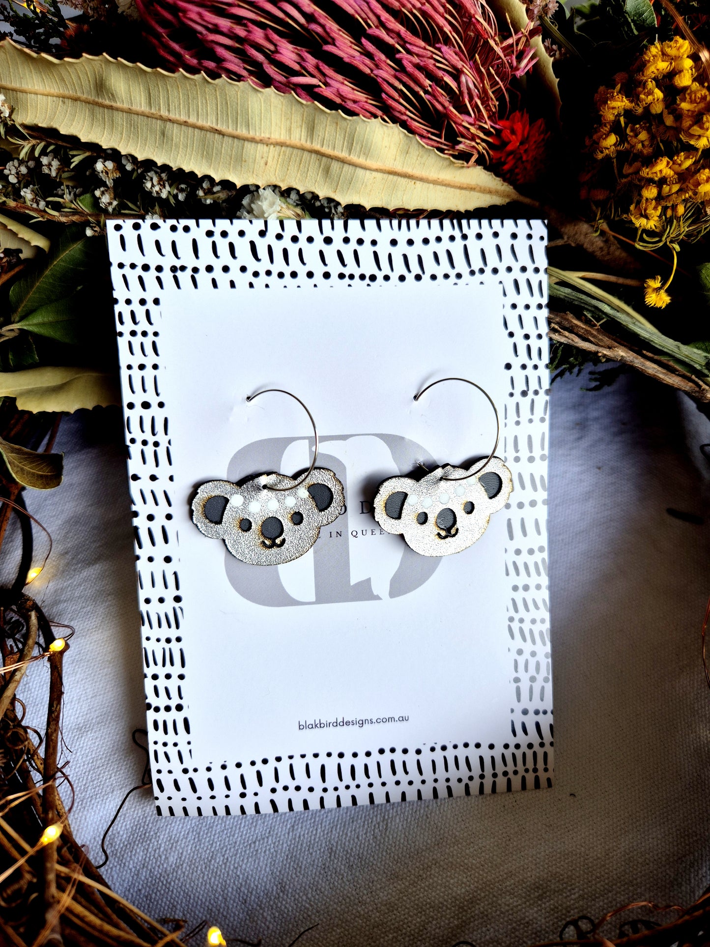 Koala Hoop Earrings