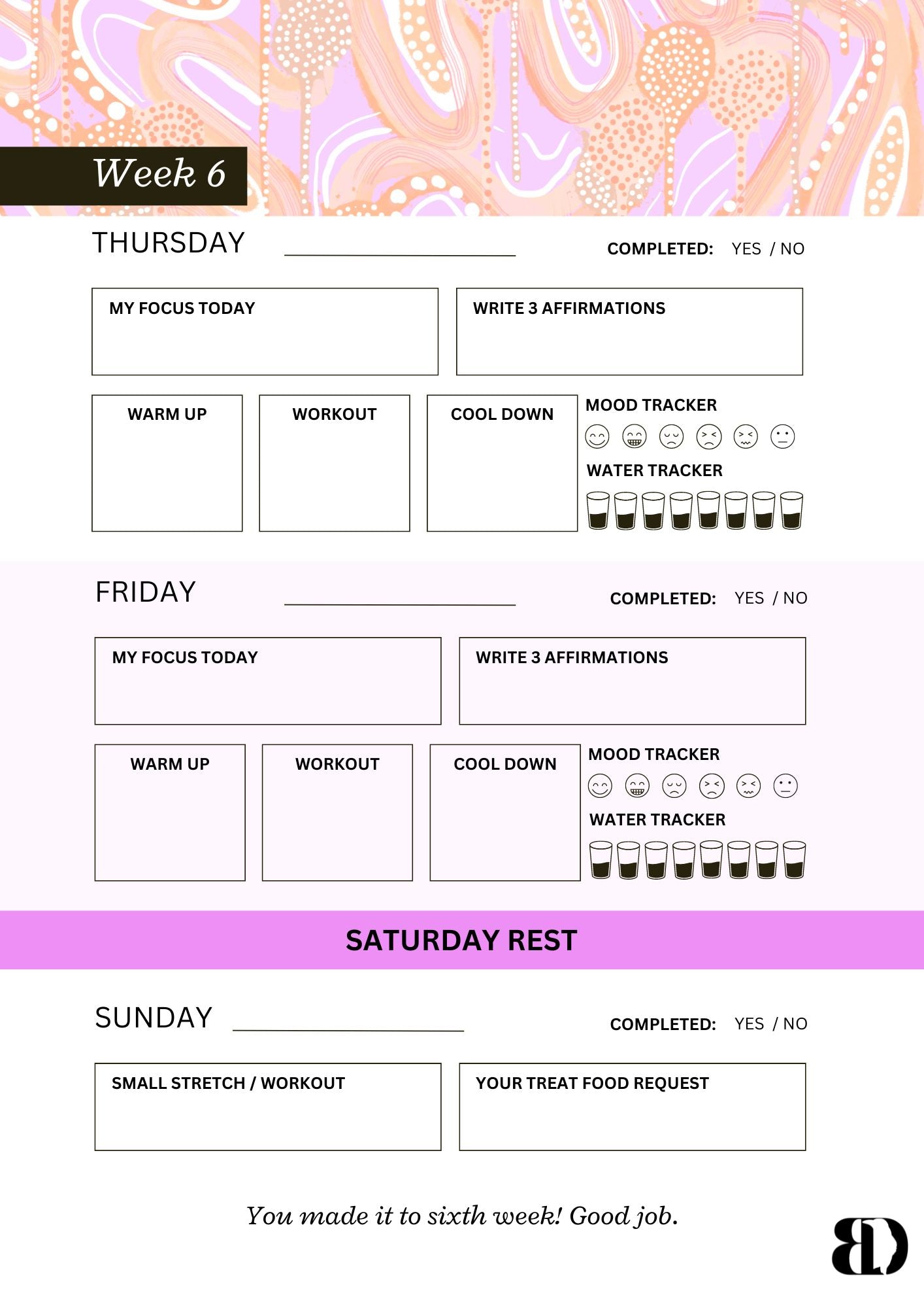 Digital Download - Banksia- Six week beginners workout planner