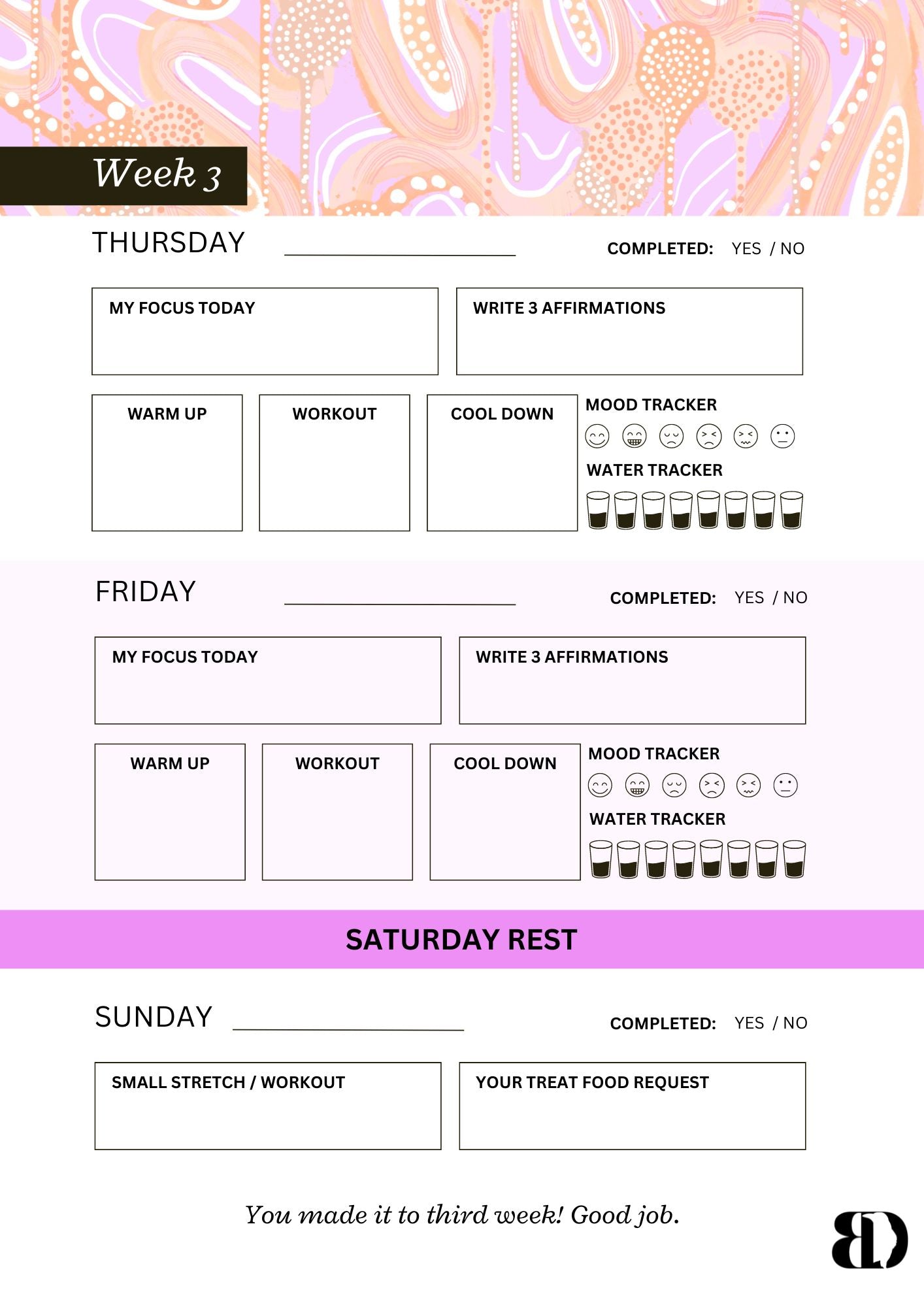 Digital Download - Banksia- Six week beginners workout planner