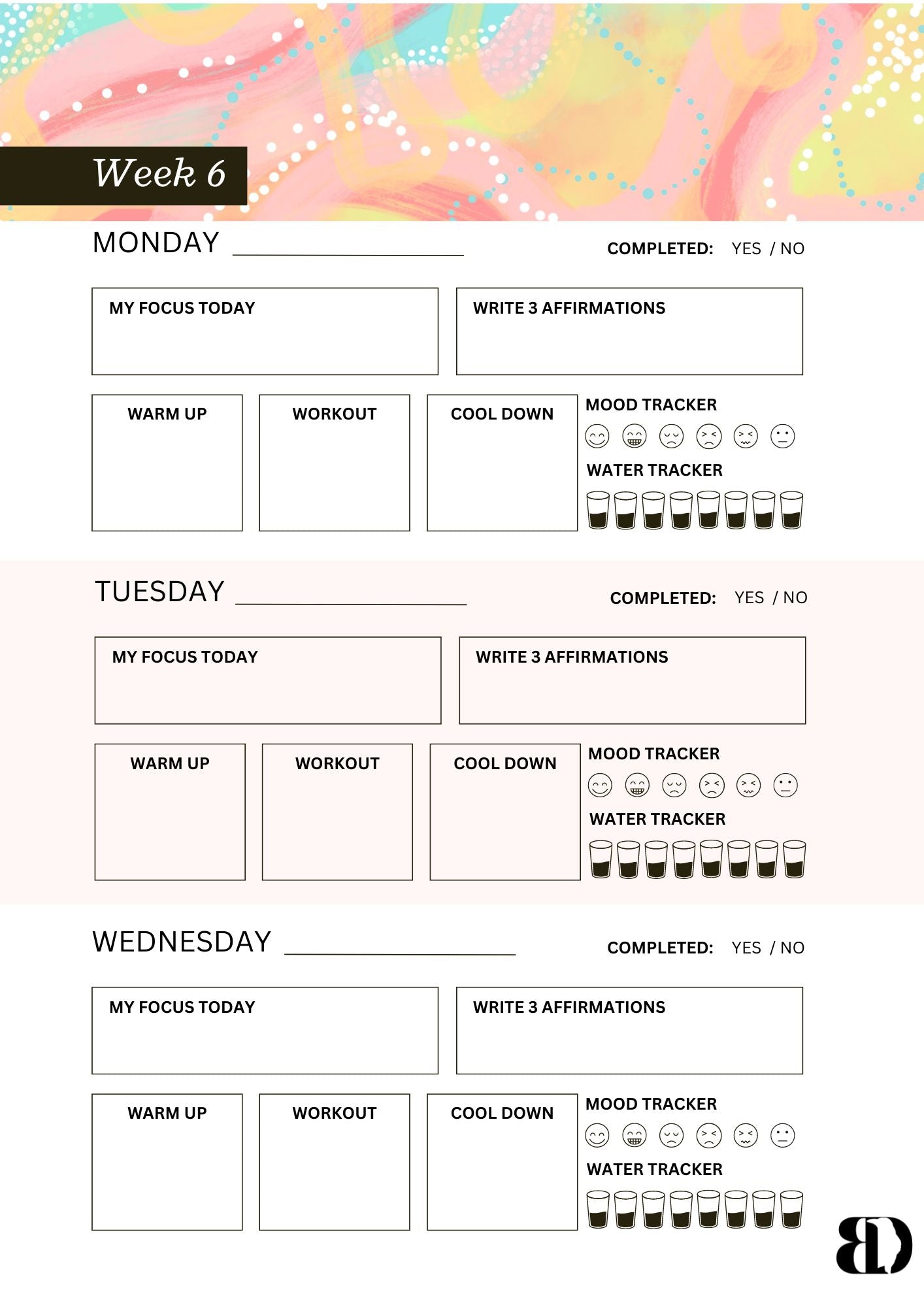 Digital Download - Summer Fun - Six week beginner workout planner