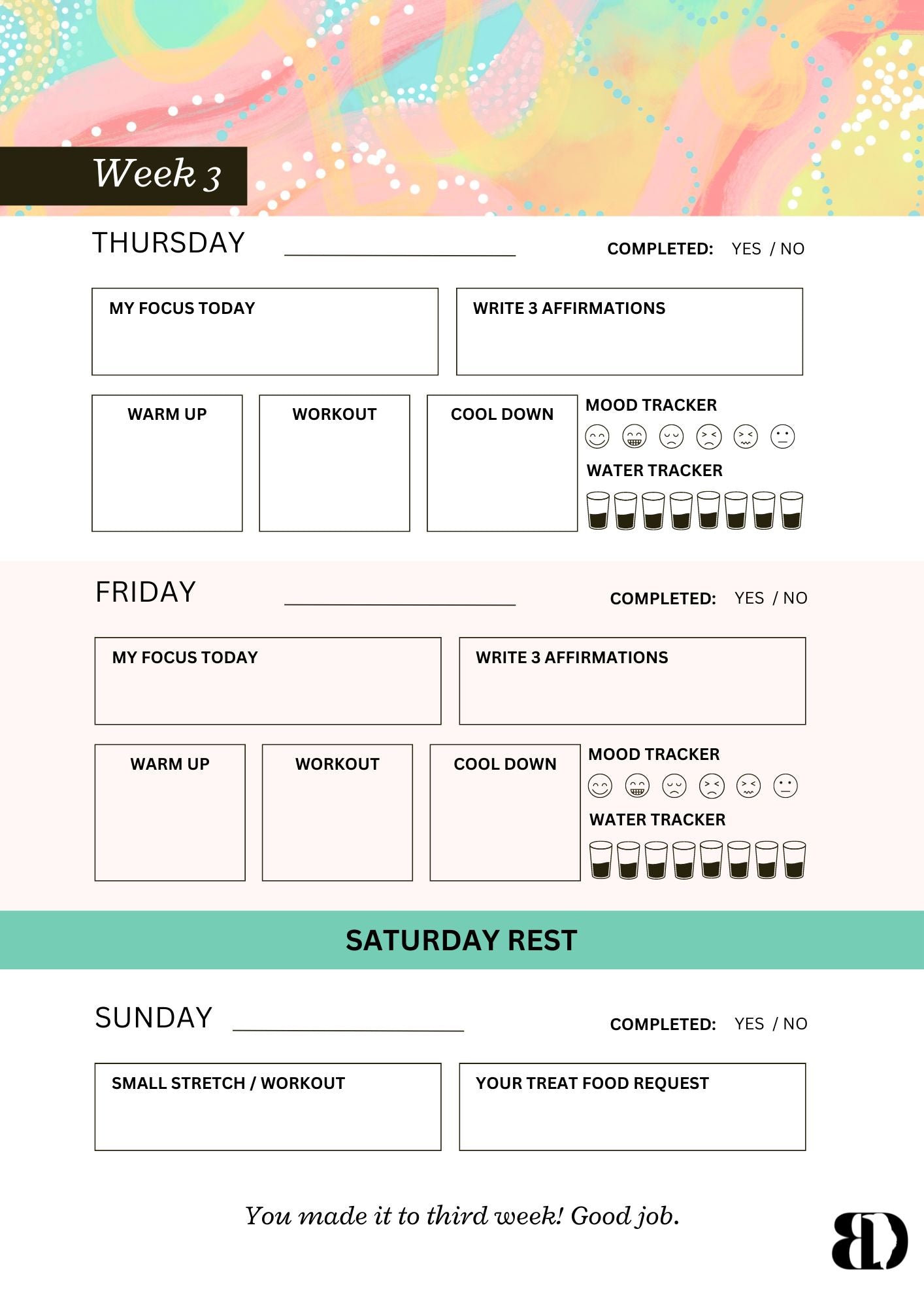 Digital Download - Summer Fun - Six week beginner workout planner