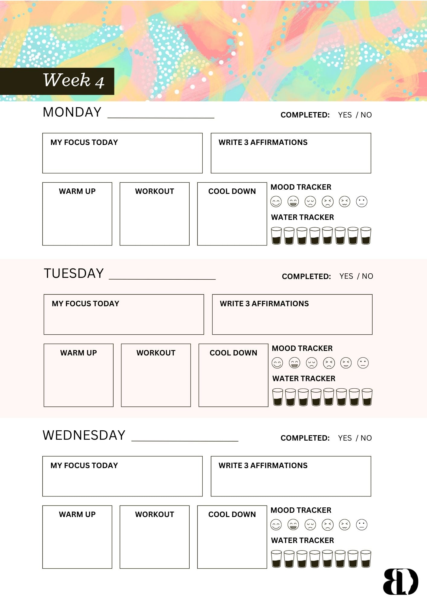 Digital Download - Summer Fun - Six week beginner workout planner