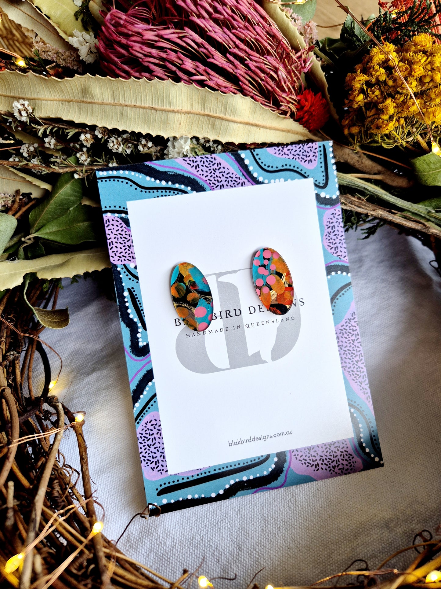 Small Oval Artwork Studs