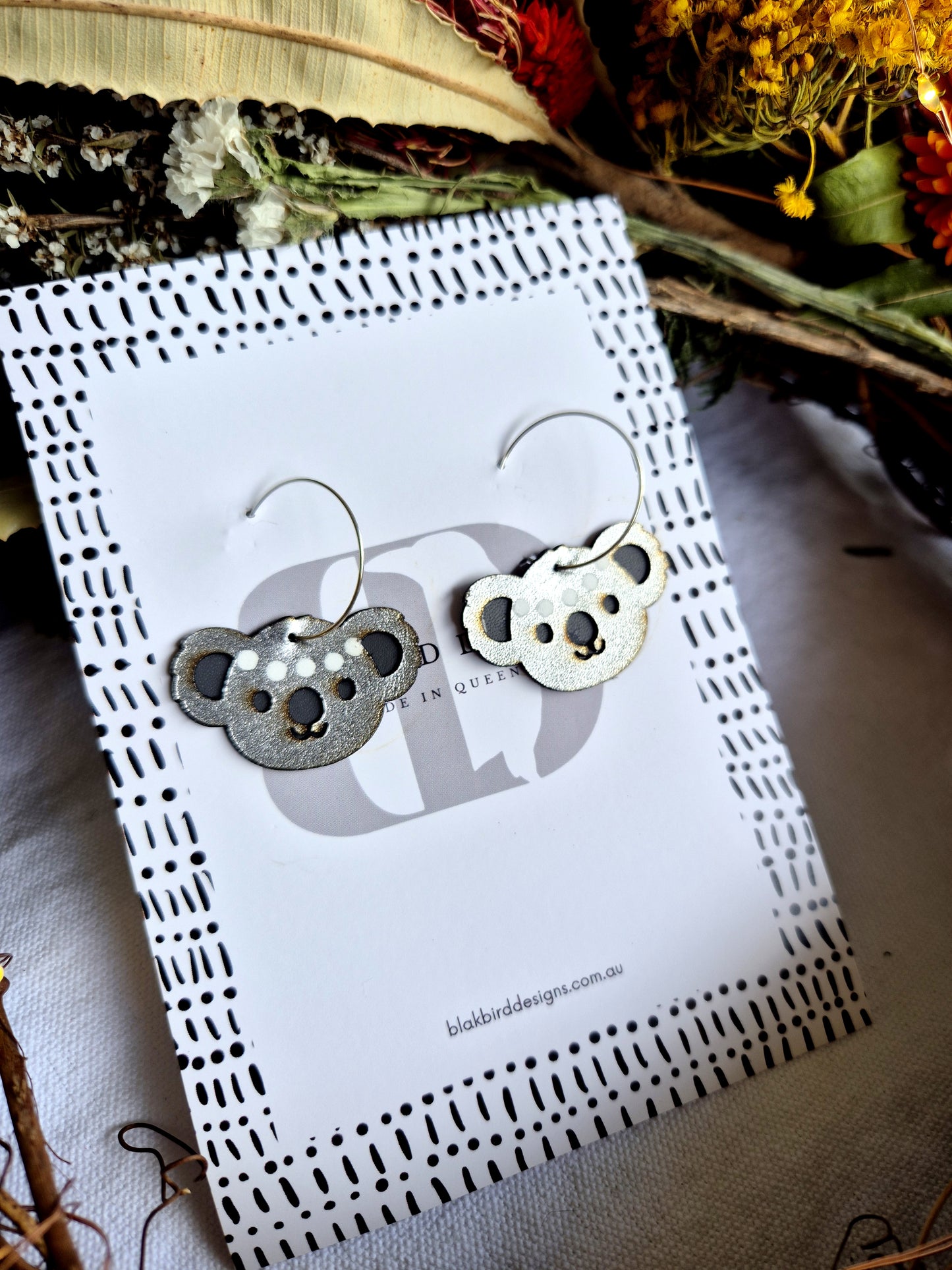Koala Hoop Earrings