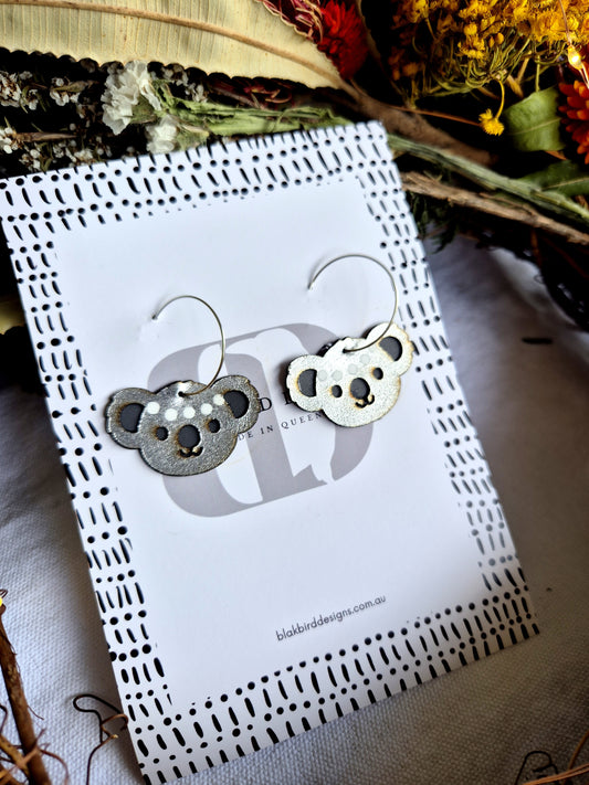 Koala Hoop Earrings
