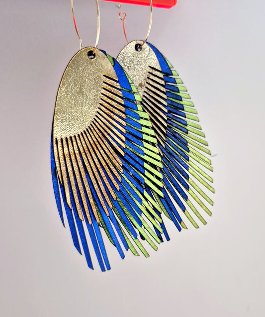 TriColour Leather Feathers