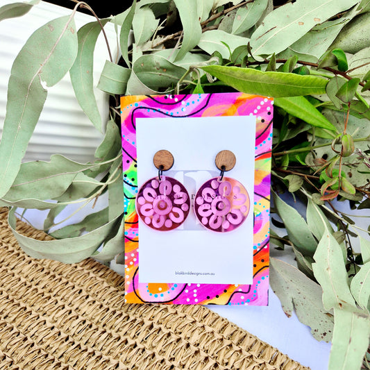 Meeting Place Earrings - Pink Mirror